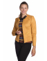 ST452 - dámský semišový kabátek žlutý