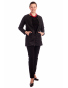 KA20109 - dámský dlouhý  černý prošívaný kabátek