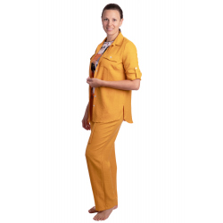 F001 - dámský letní žlutý kostým