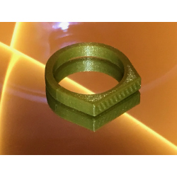 Gold - dámský prsten z 3D tisku v barvě zlaté