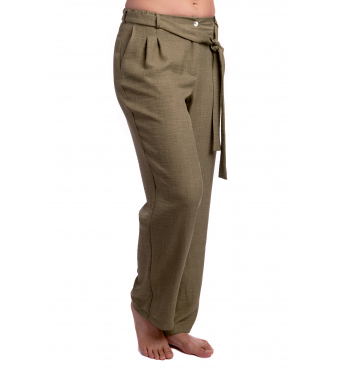 F001 - dámské letní zelené kalhoty