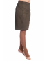 DAM593 - dámská zelená semišová sukně