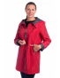 Alicja - dámská delší přechodová červená bunda