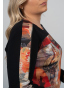 BAG94123 - dámské tričko černooranžový vzor