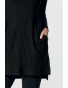 D7023 - dámské kratší černé žebrované šaty
