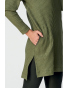 D7023 - dámské kratší olivové žebrované šaty