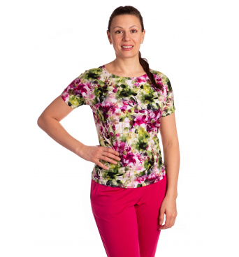 K23-057 - dámské letní tričko barevné květy