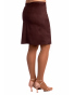 ST453 - dámská hnědá semišová sukně