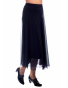 DAM597 - dámská dlouhá tmavomodrá  šifonová sukně