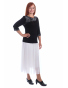 DAM597 - dámská dlouhá bílá  šifonová sukně