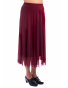 DAM597 - dámská dlouhá bordová  šifonová sukně