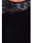 Halina - dámská černá společenská halenka s bílým vzorem