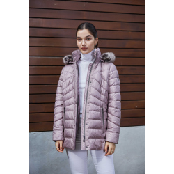 Danella - dámská kratší pudrová zimní bunda
